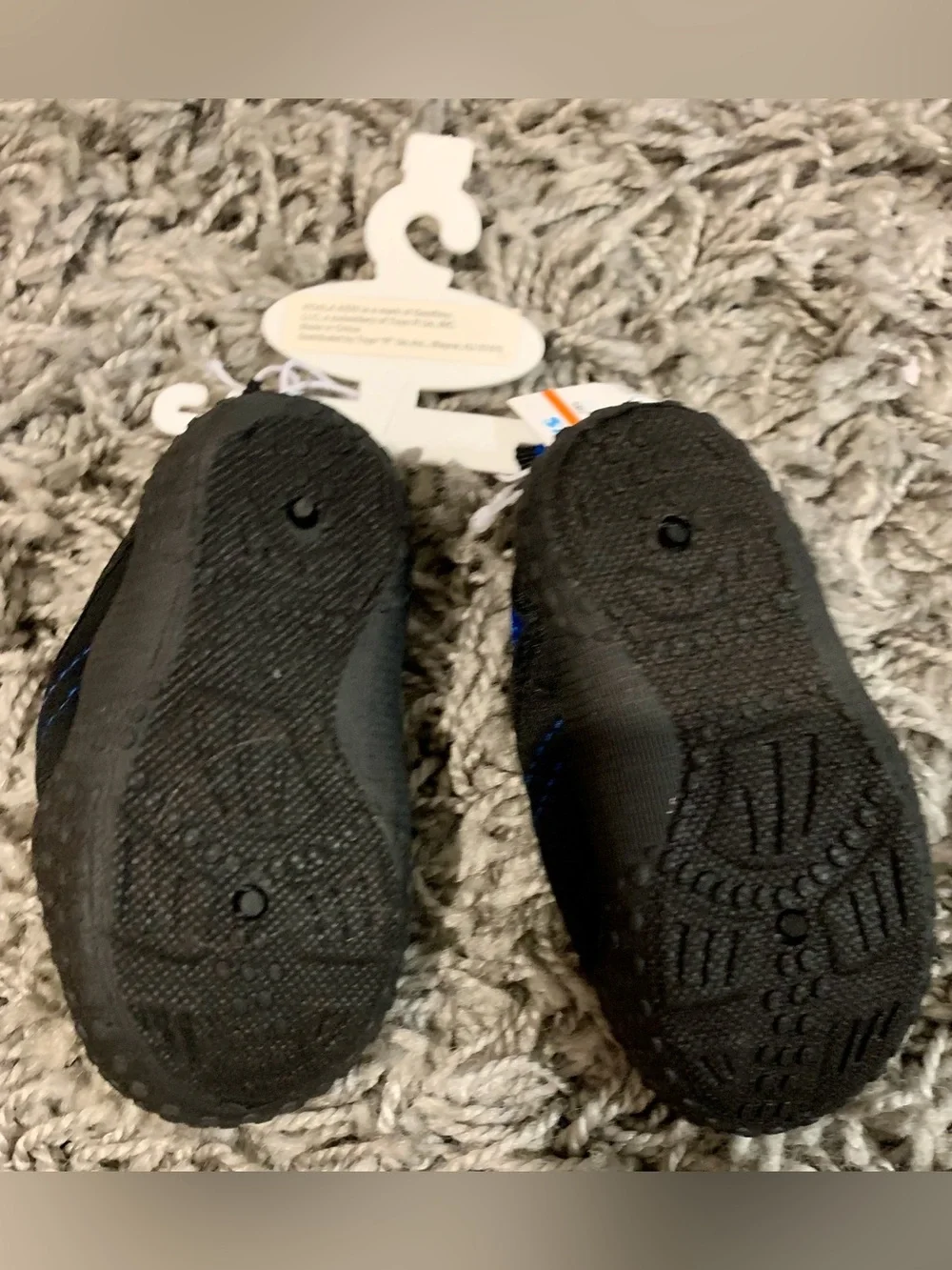Koala Kids Black and Blue Toddler Sneakers with Hook-and-Loop Strap